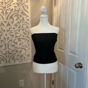 Michaelangelo Black Sleeveless Bustier Top
